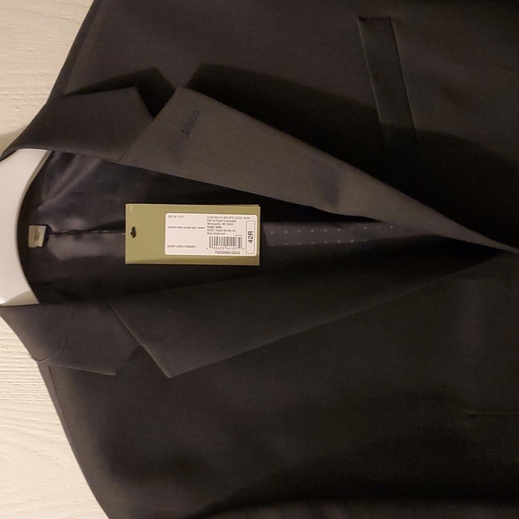 Goodfellow & Company Standard Fit Stretch Wool Blend Dark Grey Suite Jacket - Picture 4 of 5